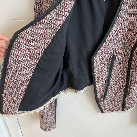 Rebecca Taylor Cropped Blazer with Leather Details - Picture 7 of 13